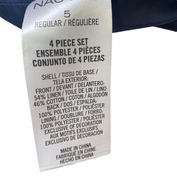 NAUTICA Boys Vest Size 5 Blue Linen Blend - Picture 9 of 9